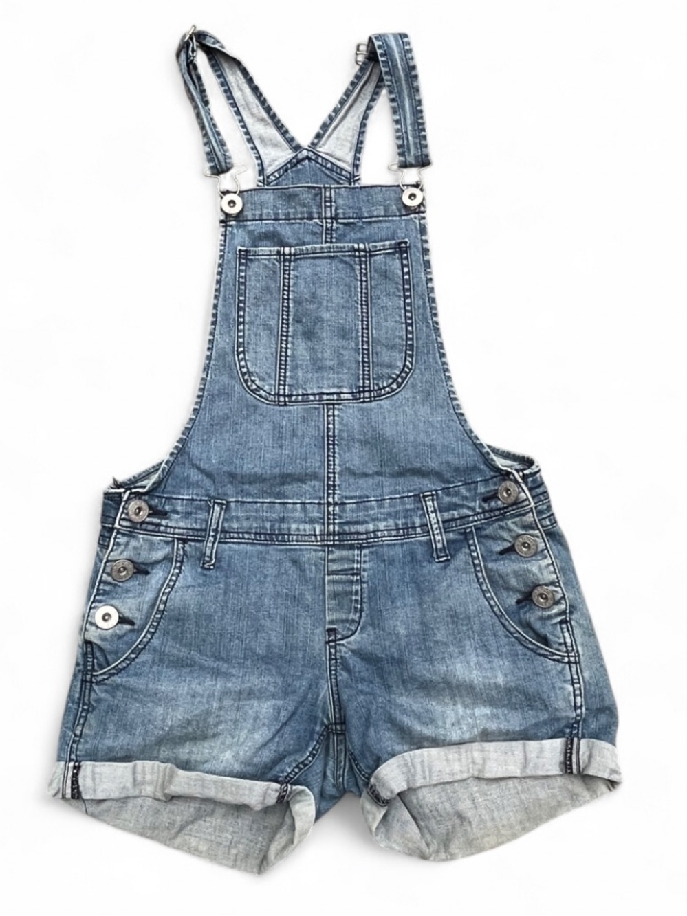GUESS size small Denim Short Overalls - Light Blue Jean